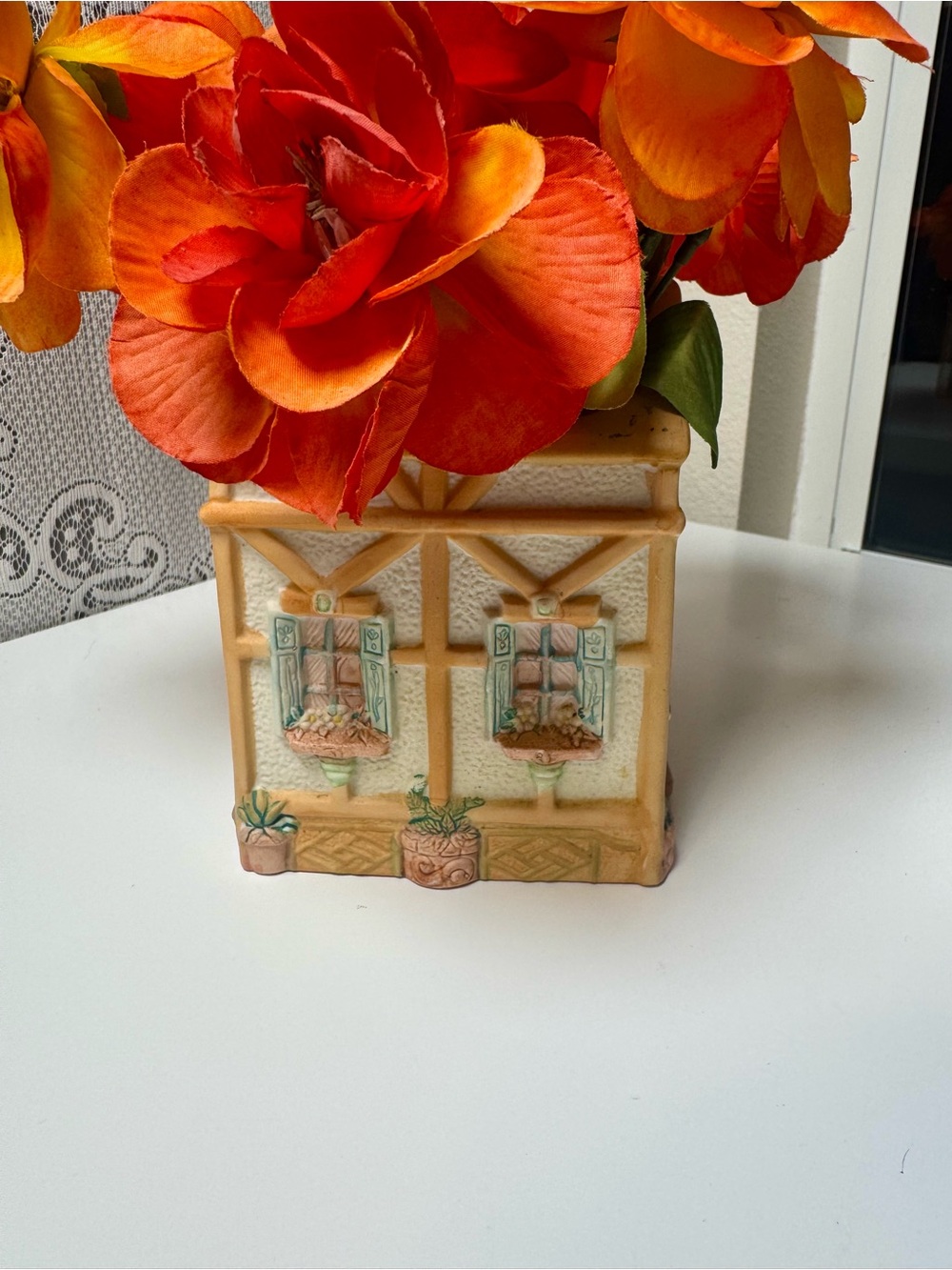 Hand-Painted Cottage Planter Vase or Decorative Crock - Picture 2 of 6